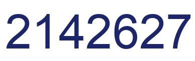 Number 2142627 blue image