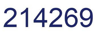 Number 214269 blue image