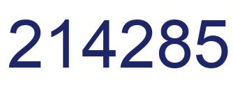 Number 214285 blue image
