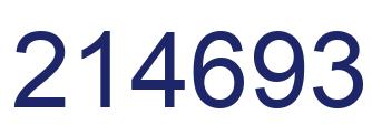 Number 214693 blue image