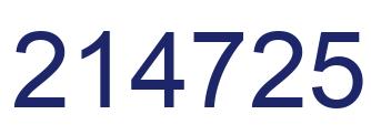 Number 214725 blue image
