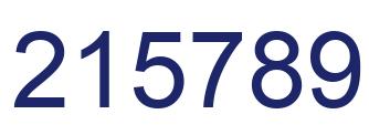 Number 215789 blue image