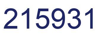Number 215931 blue image