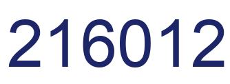 Number 216012 blue image