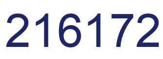 Number 216172 blue image