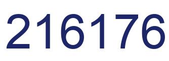 Number 216176 blue image