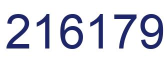 Number 216179 blue image