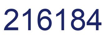 Number 216184 blue image