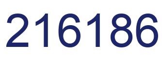 Number 216186 blue image