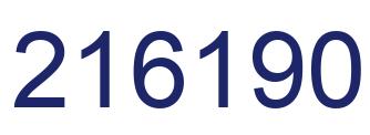 Number 216190 blue image