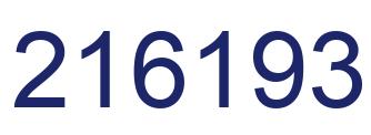 Number 216193 blue image