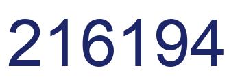 Number 216194 blue image