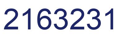 Number 2163231 blue image