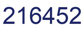 Number 216452 blue image
