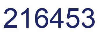 Number 216453 blue image