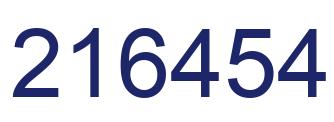 Number 216454 blue image