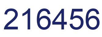 Number 216456 blue image
