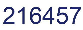 Number 216457 blue image