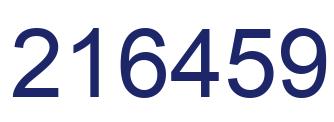 Number 216459 blue image