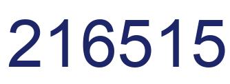 Number 216515 blue image