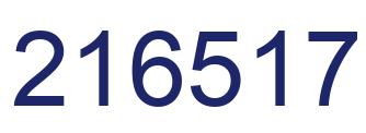 Number 216517 blue image