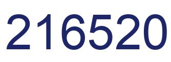 Number 216520 blue image