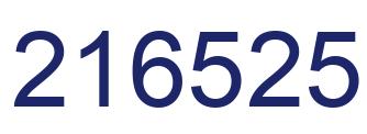 Number 216525 blue image