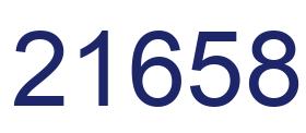 Number 21658 blue image