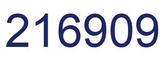 Number 216909 blue image