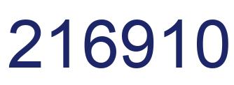 Number 216910 blue image