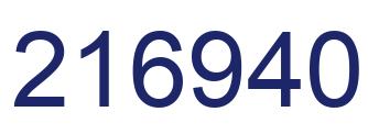 Number 216940 blue image