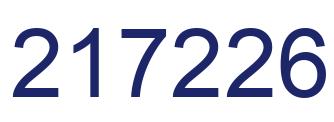 Number 217226 blue image