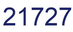 Number 21727 blue image