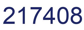 Number 217408 blue image