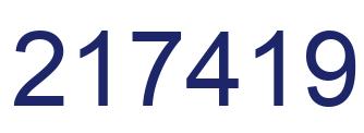 Number 217419 blue image