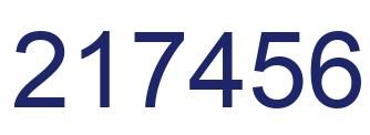 Number 217456 blue image