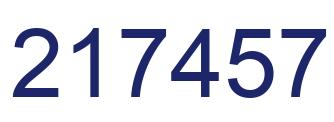Number 217457 blue image