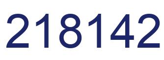 Number 218142 blue image
