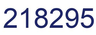 Number 218295 blue image