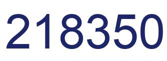 Number 218350 blue image