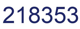 Number 218353 blue image