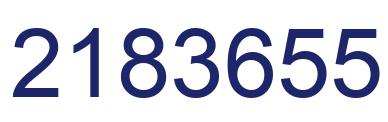 Number 2183655 blue image