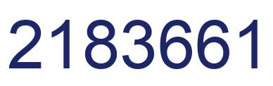 Number 2183661 blue image