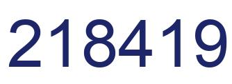 Número 218419 imagen azul