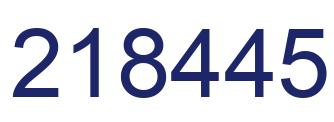 Number 218445 blue image
