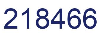 Number 218466 blue image