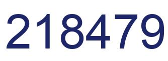 Number 218479 blue image