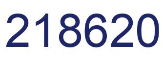 Number 218620 blue image
