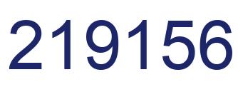 Number 219156 blue image