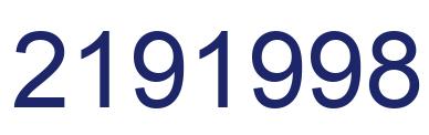 Number 2191998 blue image